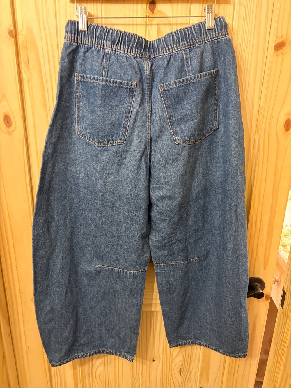 Old Navy High-Waisted Pull-On Barrel Jeans Medium Wash NWT SP Baggy Streetwear - Picture 10 of 10